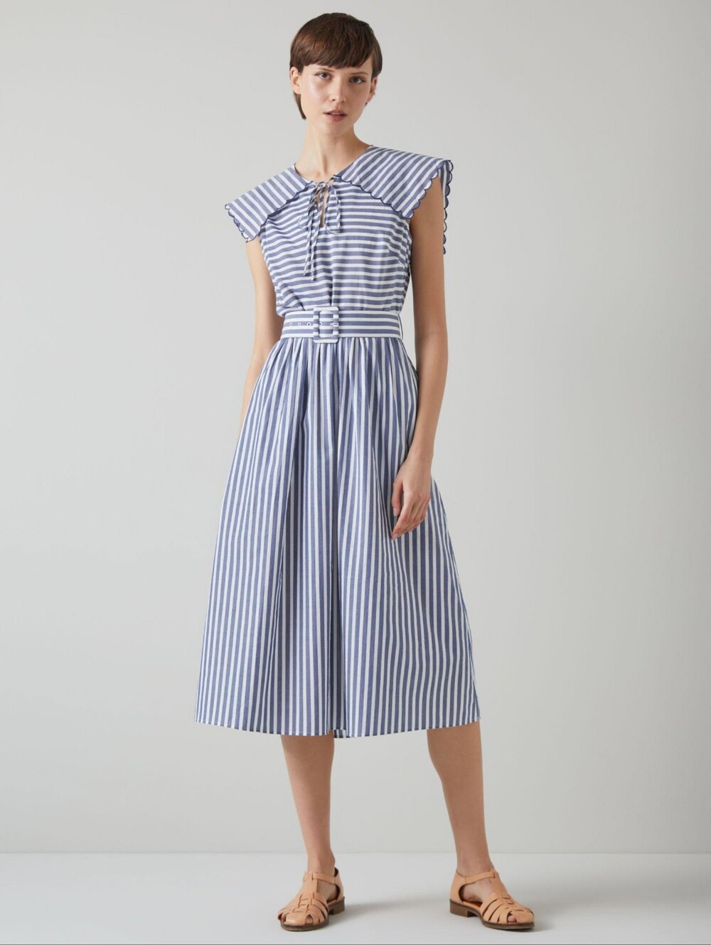 LK Bennett | Beau Stripe Midi Dress